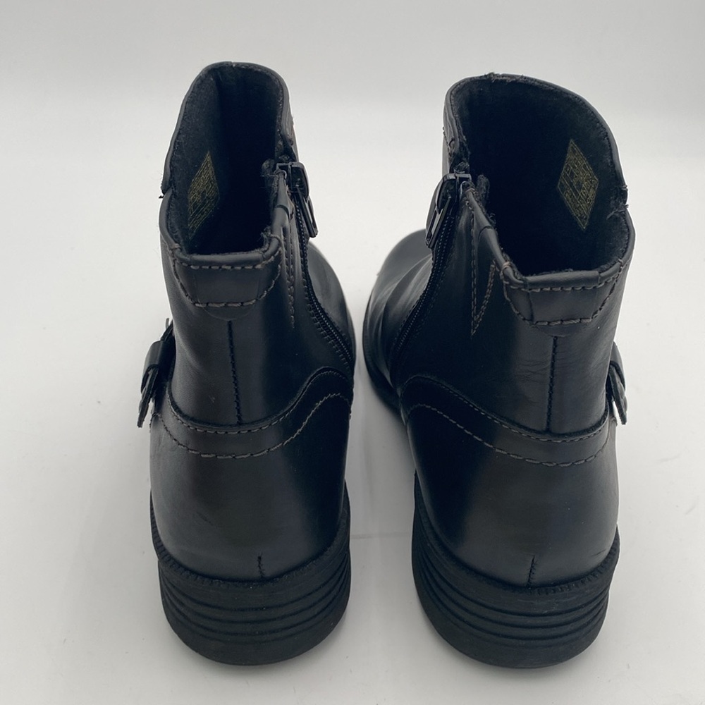 Earth Origins Black Ankle moto Boots women 9.5 leather casual office goth retro - Picture 7 of 14
